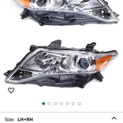 1 Pair Halogen Headlights Assembly Compatible with 2009 2010 2011 2012 2013 2014 2015 2016 Venza,