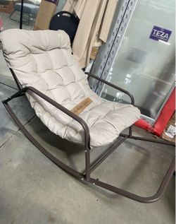 New Rocking Lounge Chair, Outdoor Reclining Lounger with Footrest