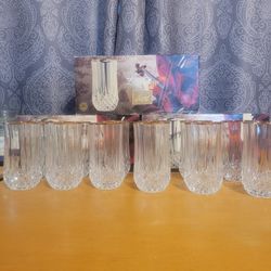 Longchamp Gold Crystal Glassware (3 Sets)