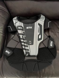 STX Shield 400 Lacrosse Goalie Chest Protector, Black/Silver