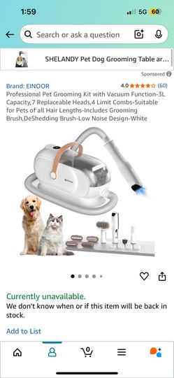 Pet Grooming & Vacuum Kit