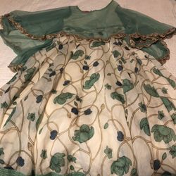 Girls 6-8 Yrs Floor Length Indian Party Dress