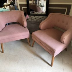 Pink Arm Chairs 