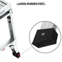 Aluminum Work Platform Large Size Step Stool Folding Portable Work Bench 40 Width Telescopic Feet 22 -27.5 Height Adjustable