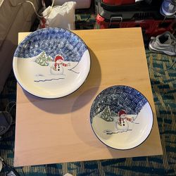 Vintage Thomas Pottery Serving Dish & Bowl Set