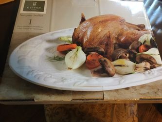 Buffet plate / Gravy Boat with saucer
