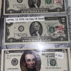 3 Uncirculated Bills