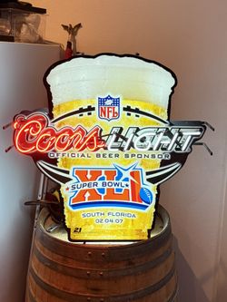 Super Bowl Neon Coors Light