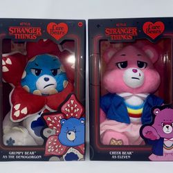 Stranger Things x Care Bears Grumpy Bear as The Demogorgon & Cheer Bear Eleven
