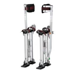 113#Drywall Stilts, 18''-30'' Adjustable Aluminum Tool Stilts with Protective Knee Pads, Durable and Non-slip Work Stilts for Sheetrock Painting, Walk