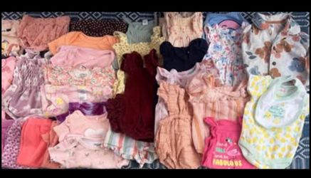 3-6 months baby girl clothes - 32 items