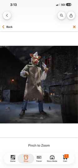 Brand New 6.5 FT Wicked Woods Animated LED Butcher from Home Depot