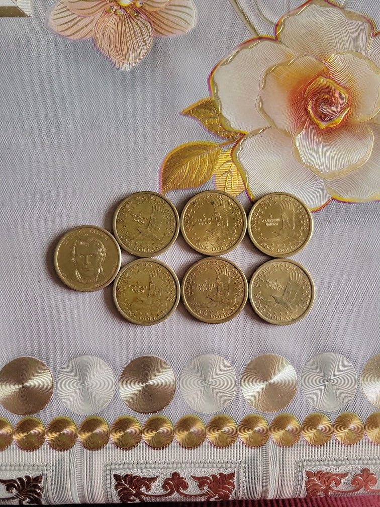 Gold Color Dollar Coins