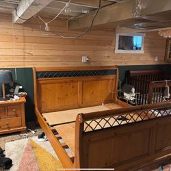Solid wood King sized bed frame from Brownwood furniture