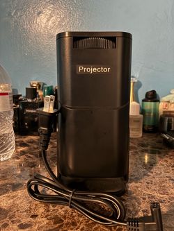 Compact Black Mini Projector with Power Cable