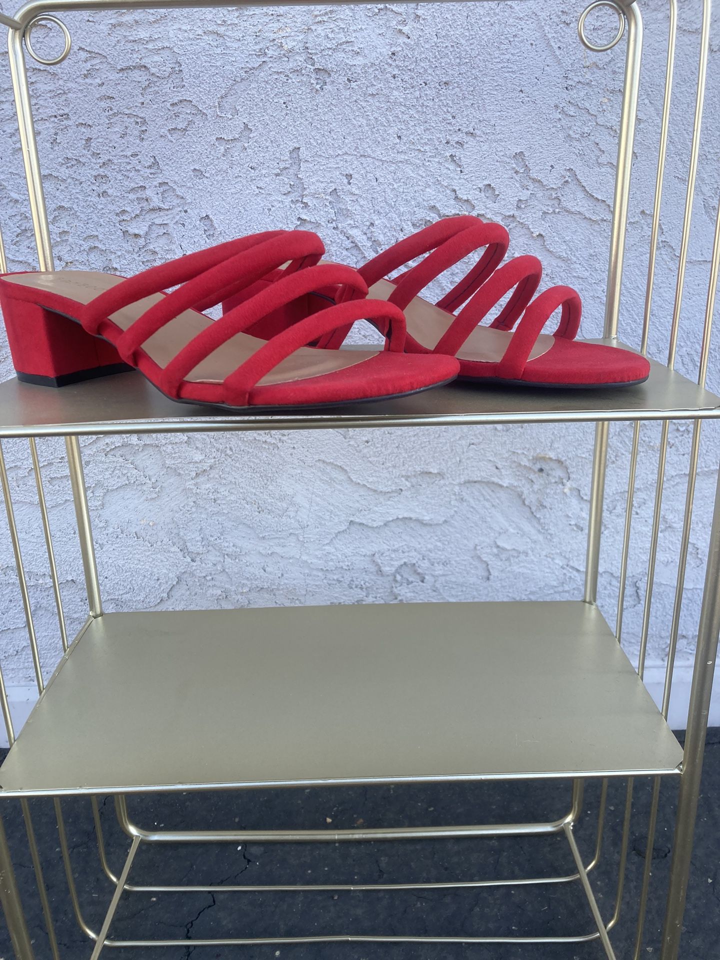 Red Bamboo Sandals