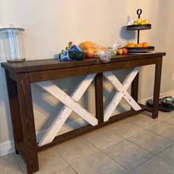 Handmade Wood Hallway or Living room Table