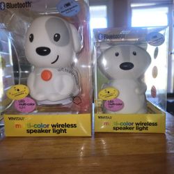 🆕️ BLUETOOTH SPEAKER WOTH MULTI COLOR LIGHT UP.  SOFT FEELING SKIN.CHOICE OF RACOON OR DOG. 