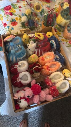 Baby hand crochet shoes ($12 each)