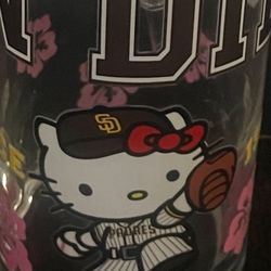 Padres Hello Kitty Glass Cup