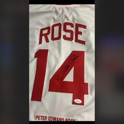 Pete Rose Jersey JSA Certified