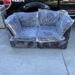 Beige Loveseat Living room Couch Bedroom Bedside Sofa Super Soft 