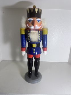 Vintage Expertic Erzgebirge Nutcracker Traditional Soldier 13.5” Germany GDR