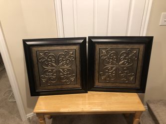 Awesome Set of 2 Square Framed Wall Decor!