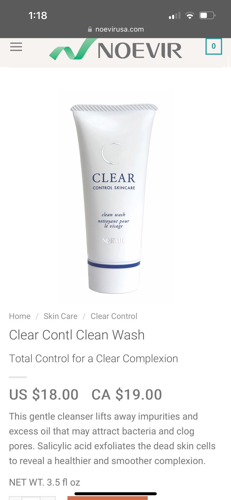 Noevir Clear Control Cleanser 