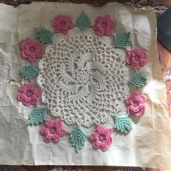  Beautifully Crocheted  12” Doily  