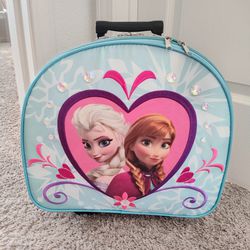 Elsa and Anna Disney store rolling suitcase