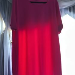 Dress Pink Scalloped Plus Size