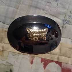 Vintage Western Bell Buckle Brass And Chrome$15 Collectible