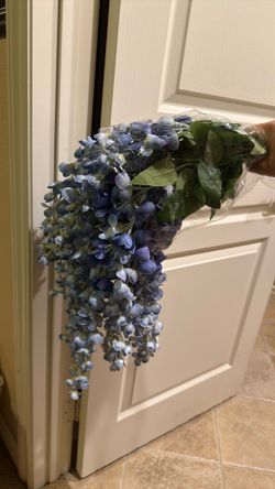 Blue Artificial Wisteria Flowers