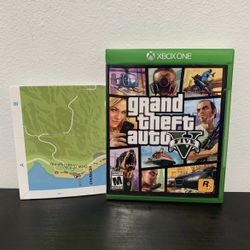 GTA V Xbox One Like New CIB w/ Map Grand Theft Auto 5 Rockstar Video Game