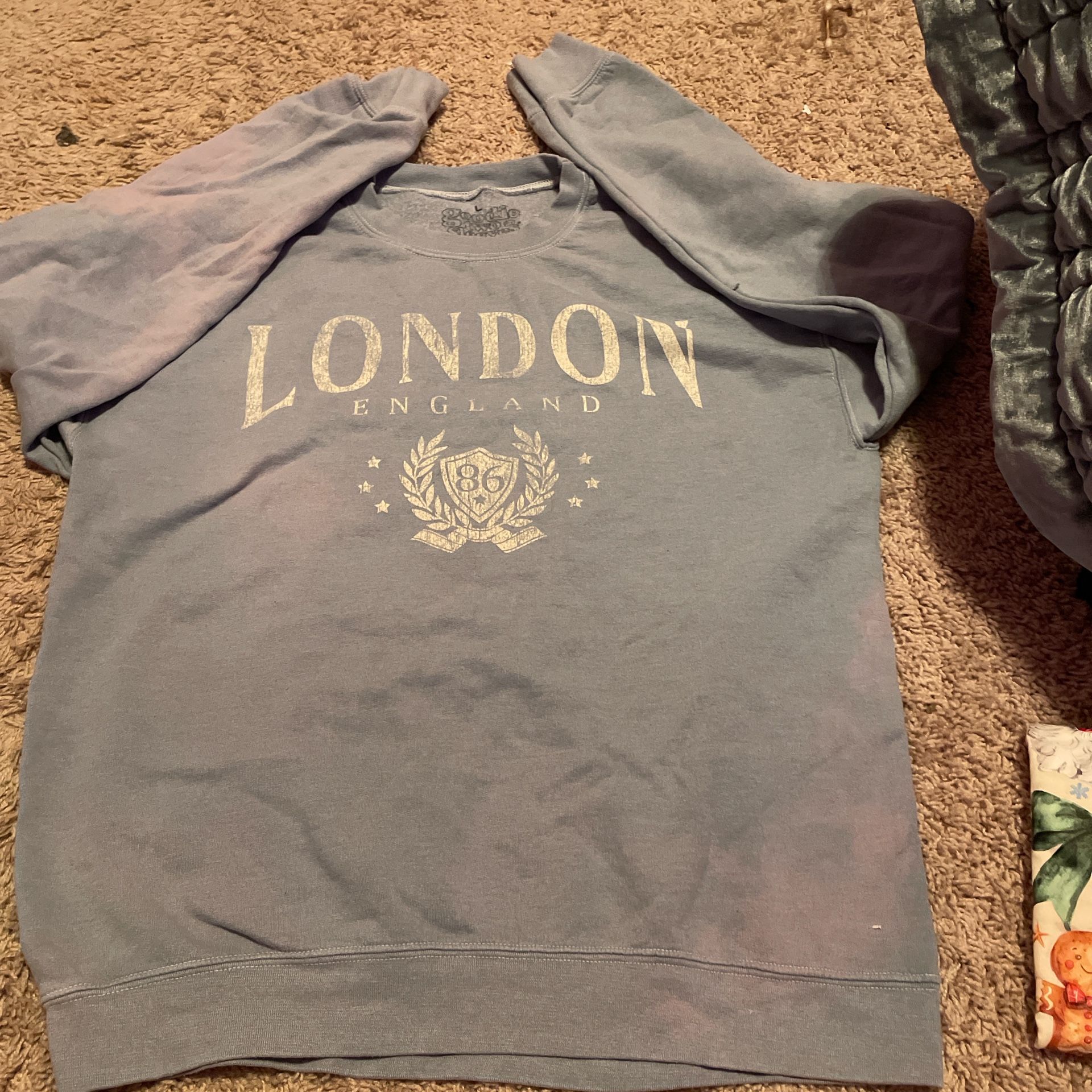london sweatshirt, blue, medium