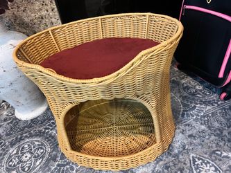 Handmade Woven Pet Bed, Nature Rattan Cat Nest for Small Dogs & Cats, Cozy Indoor Basket for Pets, Decorative Pet House for Home