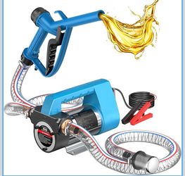 SEESII 12V Diesel Transfer Pump Kit, 13 GPM Fuel Pump for Diesel/Kerosene 6.6FT Suction & 19.7FT Lift w/ Filter, Nozzle, 9.8FT Battery Clip & 2x6.5FT