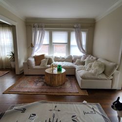 Ishan Round Driftwood Ridged Coffee Table