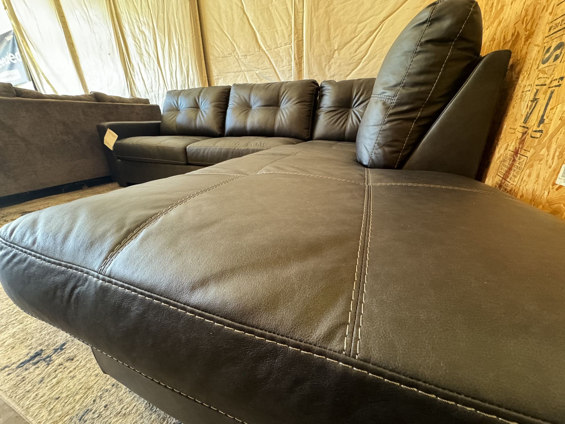 New Large Black Sectional. Right Or Left Facing Available
