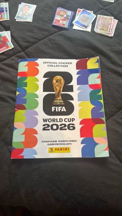 Panini 2026 World Cup sticker book half way completed