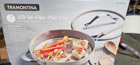 Tramontina 7-piece all-in-one plus pan non-toxic ceramic interior