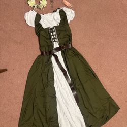 New 2xl 3xl Rennisance dress costume princess gown accessories peasant fairy S