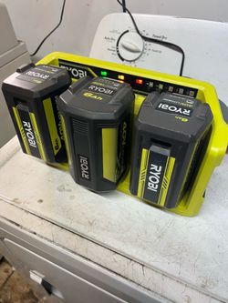 Ryobi batteries and charging station