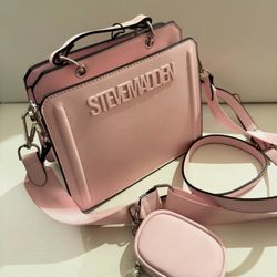 Steve Madden Bevelyn Convertible Crossbody Bag -LIGHT PINK-FAMOUS TIK TOK BAGS