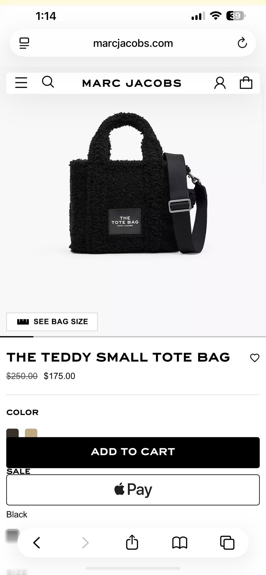THE TEDDY SMALL TOTE BAG
