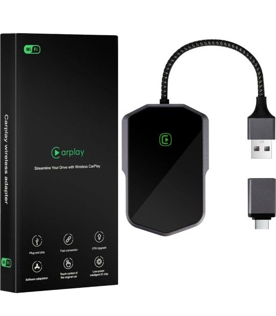 Wireless CarPlay Adapter for iPhone - Converts Wired to Wireless- Brand New!!
