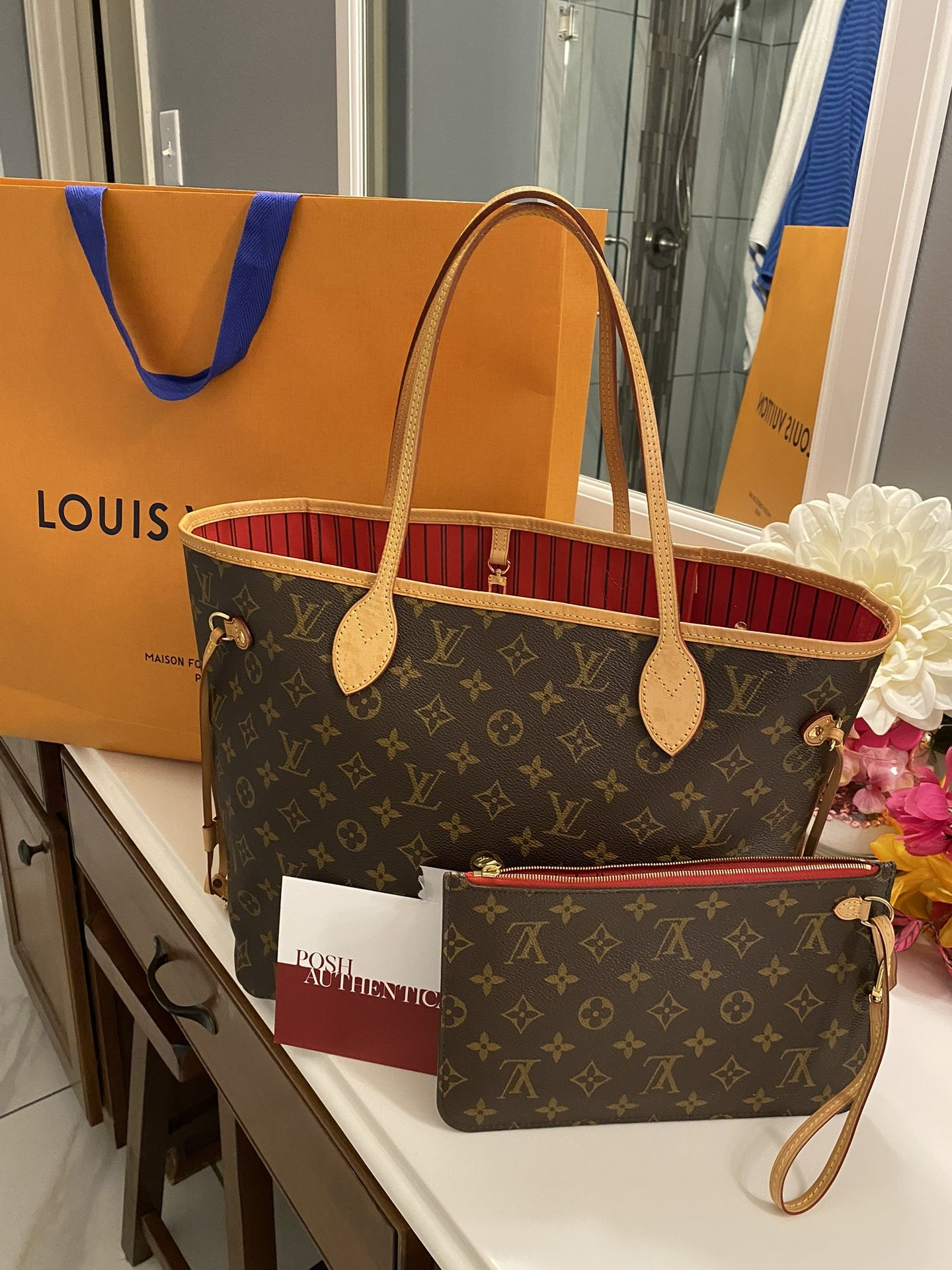 Louis Vuitton Neverfull MM Bag only!!