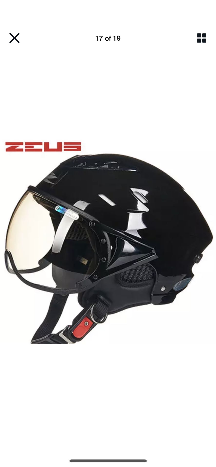ZEUS Half Face Motorcycle Helmet Electric Bike Scooter Motorbike Helmets ZS-125B