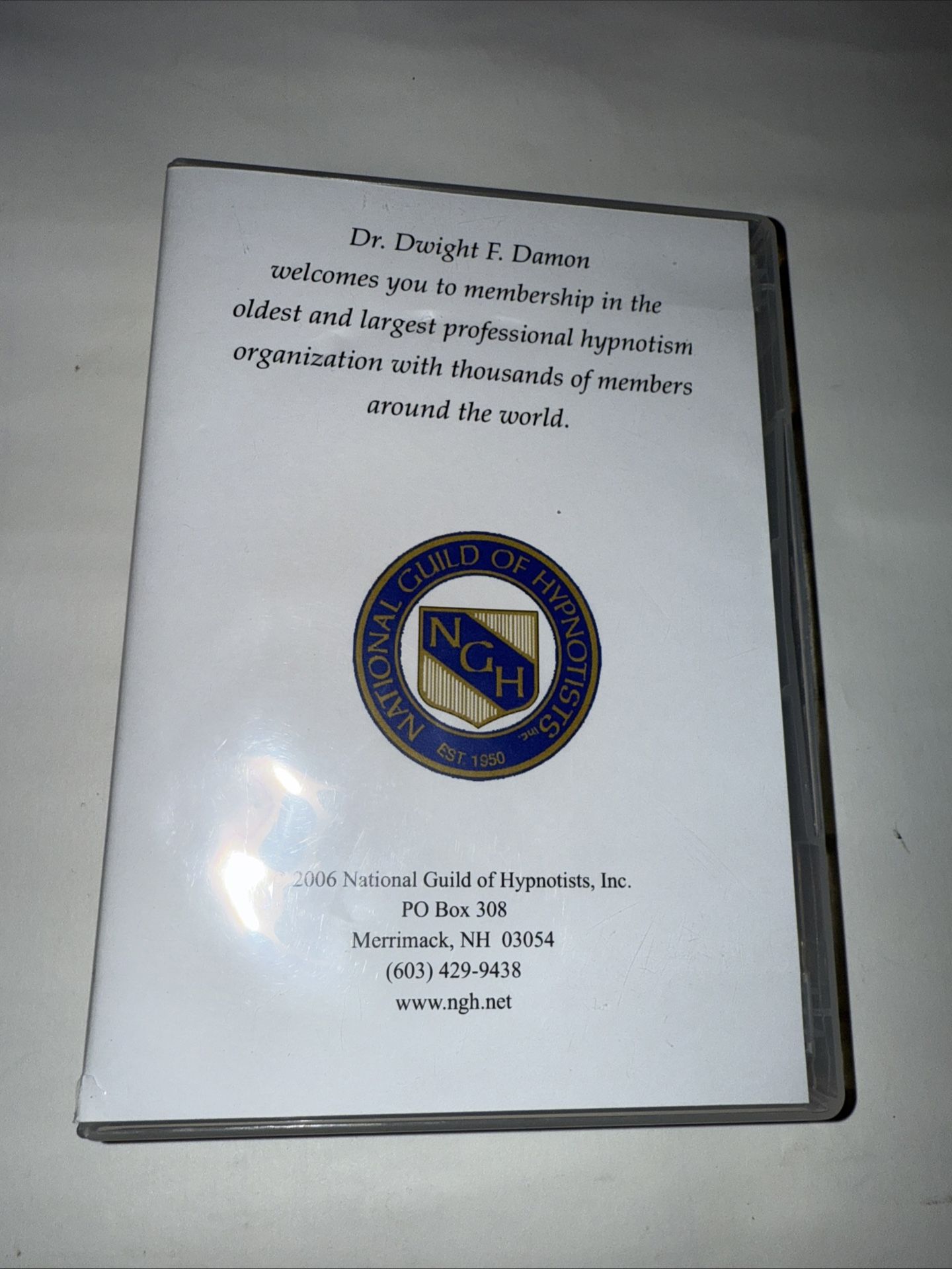 National Guild of Hypnotists “ Motivation For The New Hypnotist “DVD Set